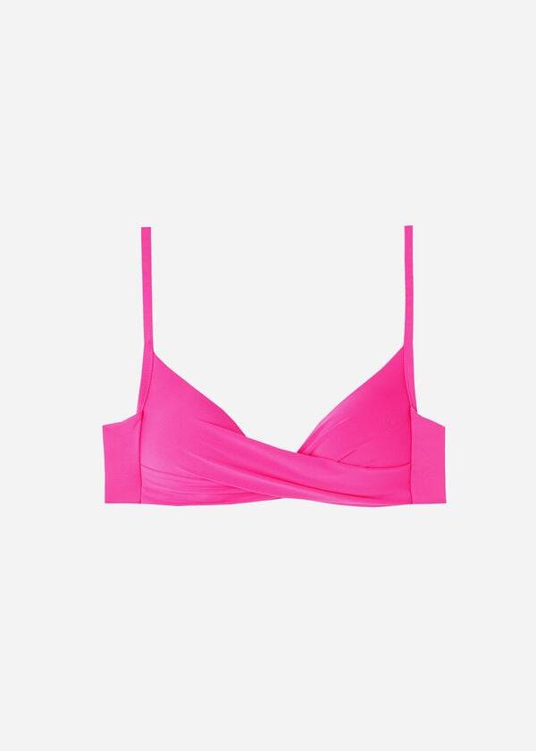 Calzedonia Graduated Soft Crisscross Gewatteerd Triangle Indonesia Bikinitopjes Dames Roze | BE1756JJ