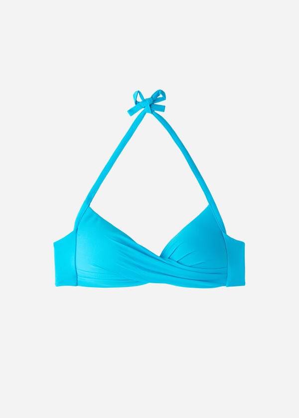 Calzedonia Graduated Soft Crisscross Gewatteerd Triangle Indonesia Bikinitopjes Dames Turquoise | BE1758LH