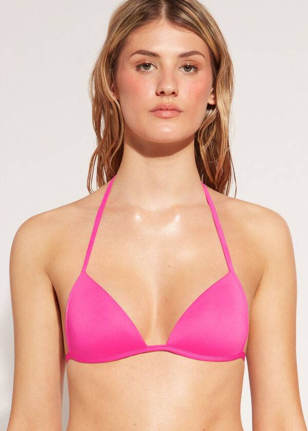 Calzedonia Graduated Soft Gewatteerd Triangle Indonesia Bikinitopjes Dames Roze | BE1762VD