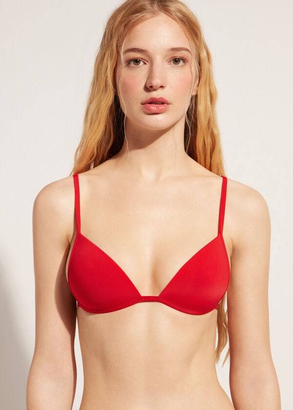 Calzedonia Graduated Soft Gewatteerd Triangle Indonesia Bikinitopjes Dames Rood | BE1765MA