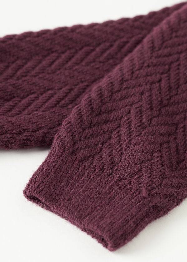 Calzedonia Herringbone Cashmere Kort Sokken Dames Bordeaux | BE2444SO