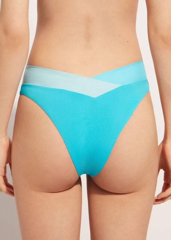 Calzedonia High-Cut Brazilian Azzorre Bikinibroekjes Dames Turquoise Groen | BE1439SO