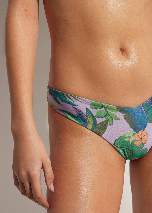 Calzedonia High Cut Brazilian Brasilia Bikinibroekjes Dames Paars | BE1384OR