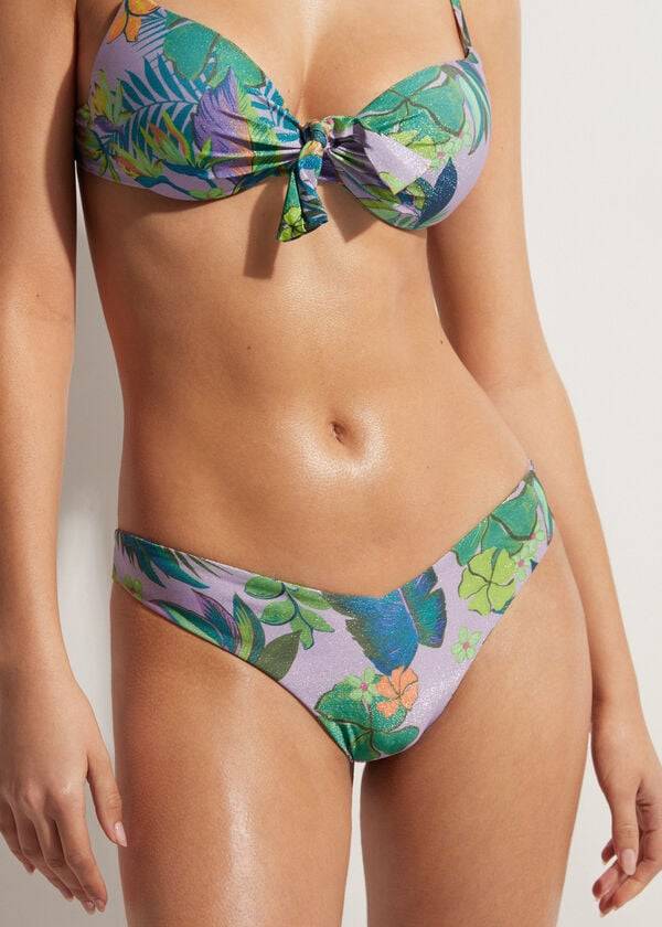 Calzedonia High Cut Brazilian Brasilia Bikinibroekjes Dames Paars | BE1384OR