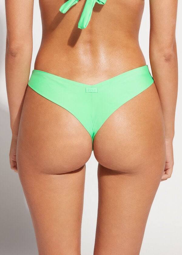 Calzedonia High Cut Brazilian Indonesia Eco Bikinibroekjes Dames Mintgroen | BE1387SO