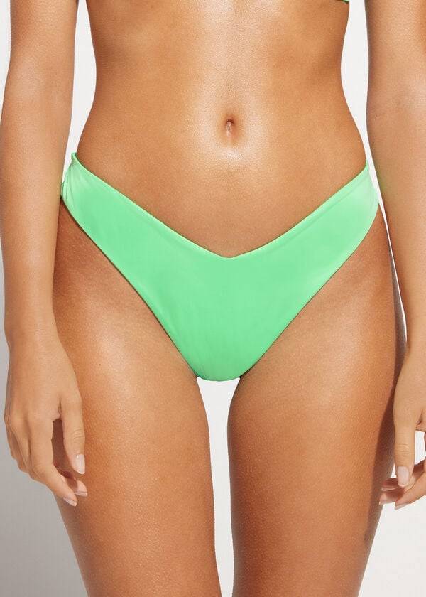 Calzedonia High Cut Brazilian Indonesia Eco Bikinibroekjes Dames Mintgroen | BE1387SO