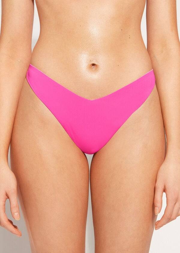 Calzedonia High Cut Brazilian Indonesia Eco Bikinibroekjes Dames Roze | BE1389FM