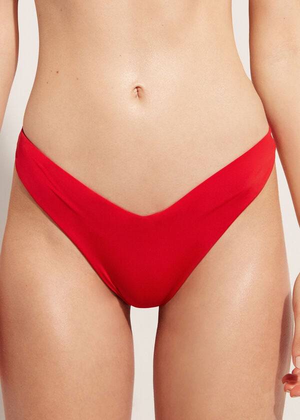 Calzedonia High Cut Brazilian Indonesia Eco Bikinibroekjes Dames Rood | BE1391HK