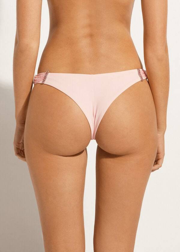 Calzedonia High-Cut Brazilian Manila Bikinibroekjes Dames Roze | BE1443HK