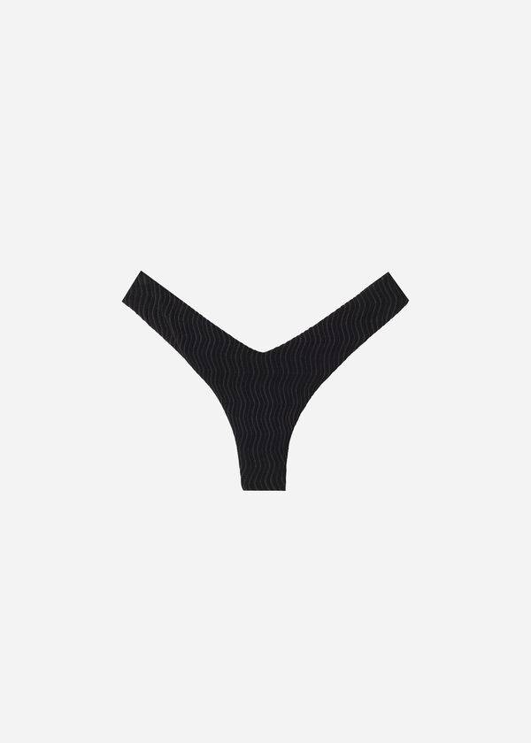 Calzedonia High-Cut Brazilian Mykonos Bikinibroekjes Dames Zwart | BE1448XF