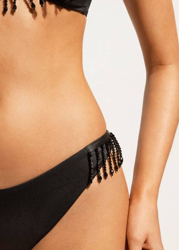 Calzedonia High Cut Brazilian Taipei Bikinibroekjes Dames Zwart | BE1394LH