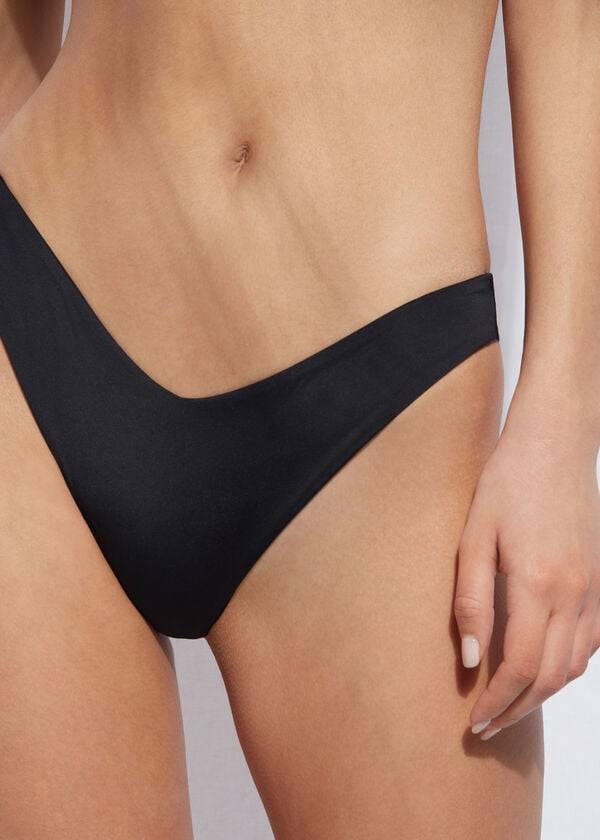 Calzedonia High Cut Indonesia Eco Bikinibroekjes Dames Zwart | BE1395ZG