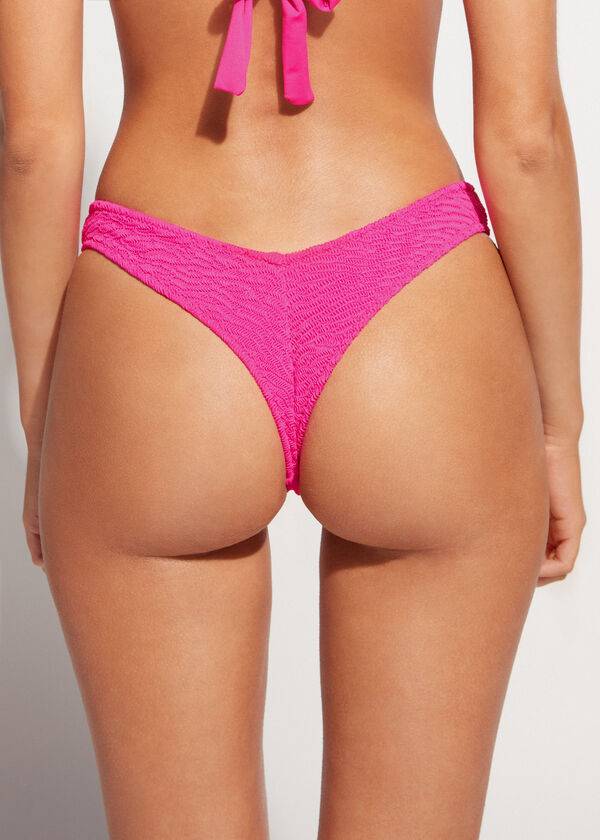 Calzedonia High Cut V-shaped Brazilian Miami Bikinibroekjes Dames Roze | BE1399BC