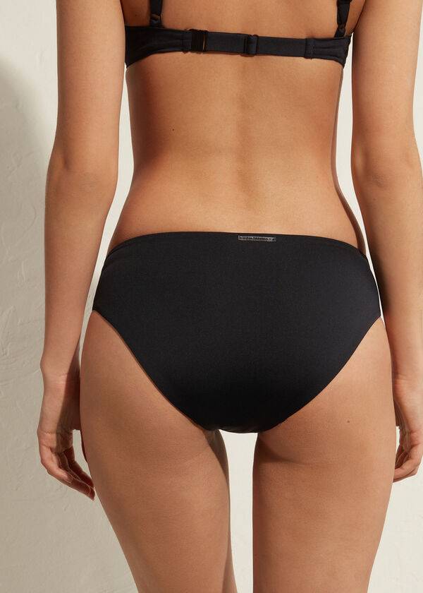 Calzedonia High-Rise Indonesia Bikinibroekjes Dames Zwart | BE1451BC