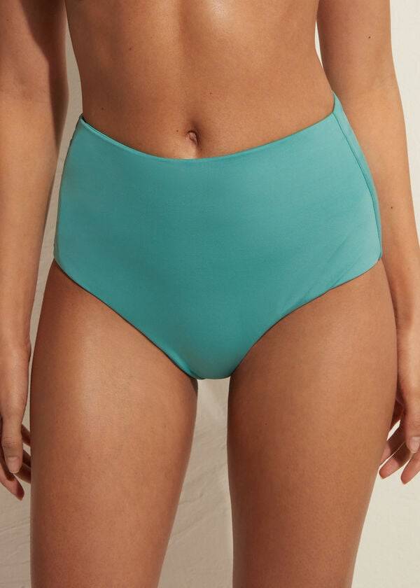 Calzedonia High Shaper Taille Indonesia Eco Bikinibroekjes Dames Turquoise | BE1402QZ