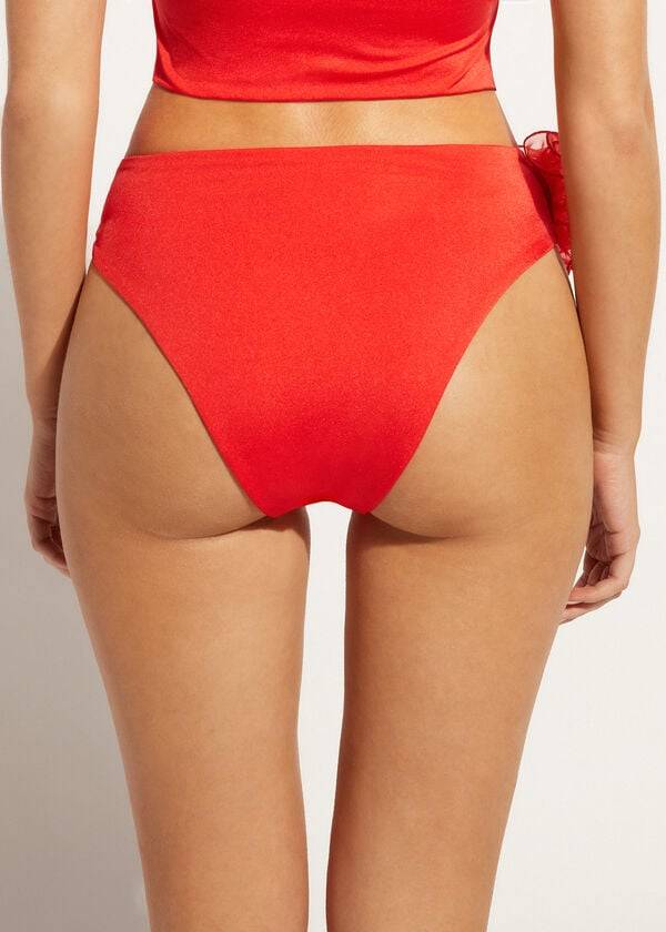 Calzedonia High-Taille Bora Bora Bikinibroekjes Dames Rood | BE1453MA