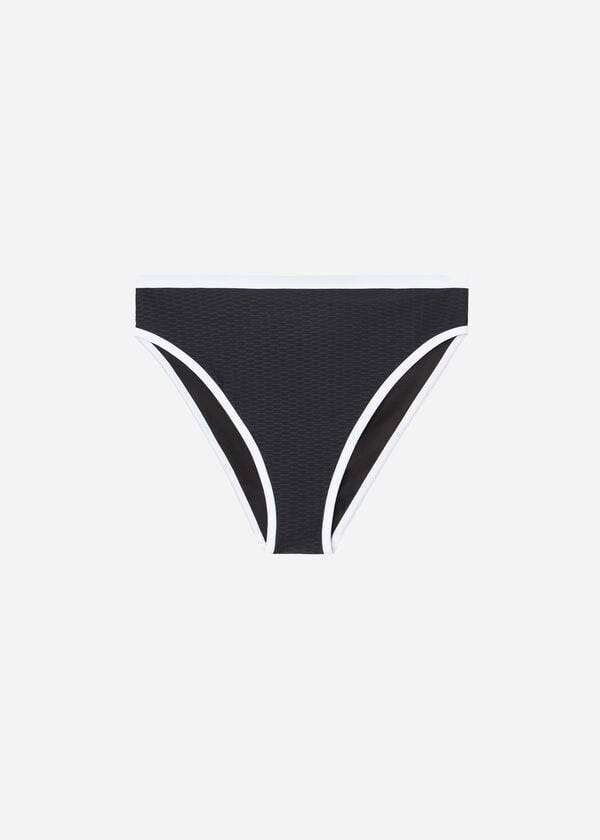 Calzedonia High Taille Coimbra Bikinibroekjes Dames Zwart Wit | BE1422XF