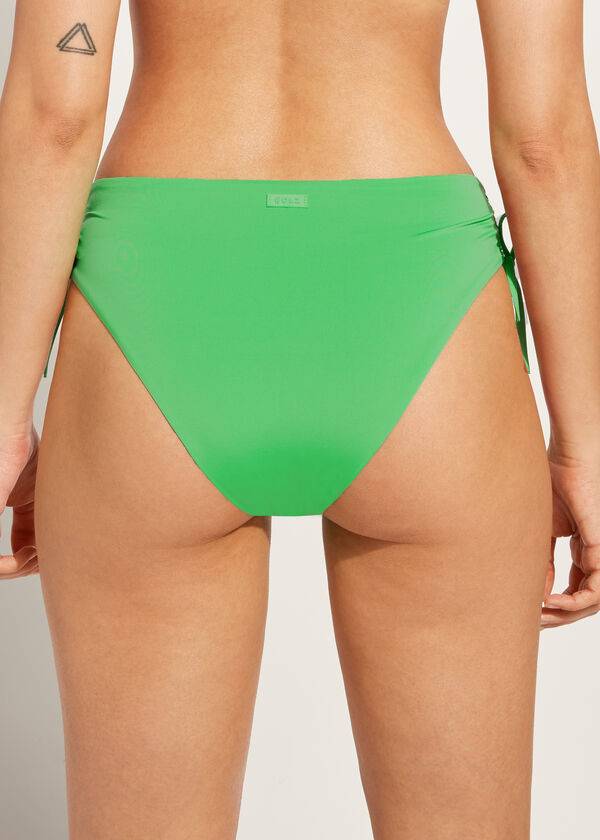 Calzedonia High-Taille Drawstring Indonesia Bikinibroekjes Dames Groen | BE1456EX