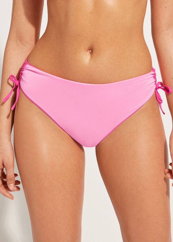 Calzedonia High-Taille Drawstring Indonesia Bikinibroekjes Dames Roze | BE1457RW