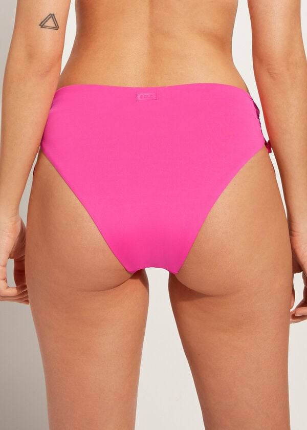 Calzedonia High-Taille Drawstring Indonesia Bikinibroekjes Dames Roze | BE1457RW