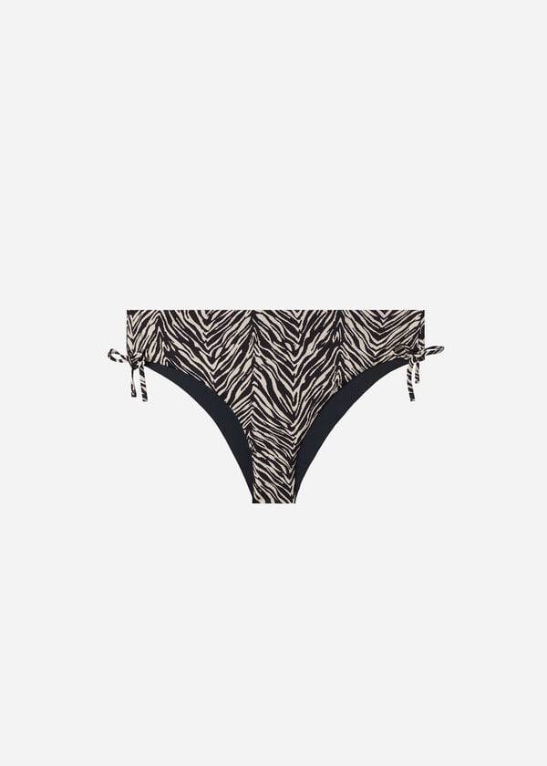 Calzedonia High-Taille Drawstring Nairobi Bikinibroekjes Dames Zwart | BE1460UT