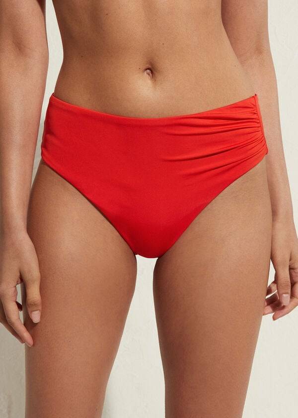 Calzedonia High Taille Indonesia Eco Bikinibroekjes Dames Rood | BE1425BC