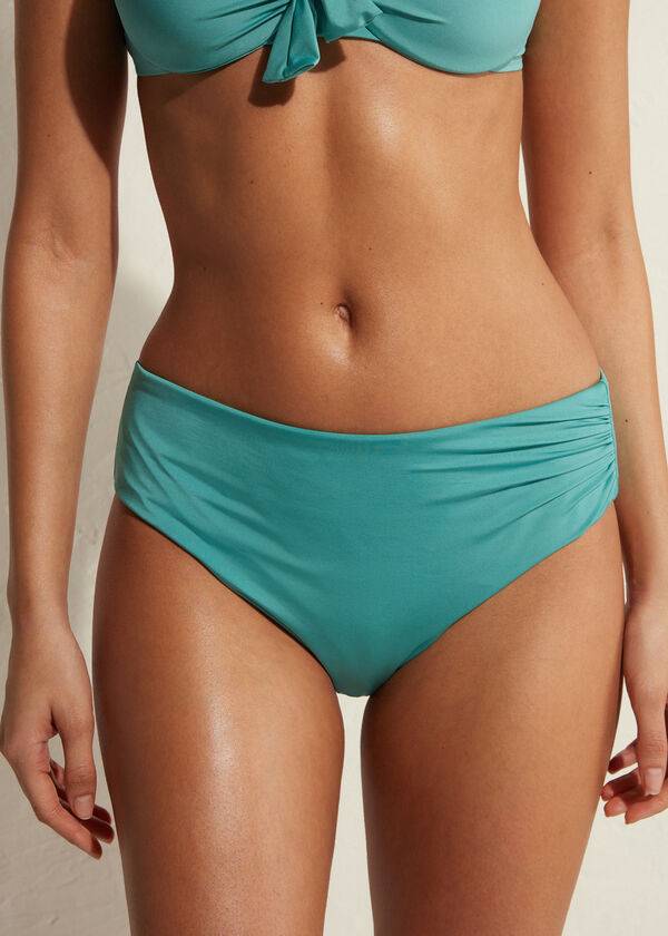 Calzedonia High Taille Indonesia Eco Bikinibroekjes Dames Turquoise | BE1426NB