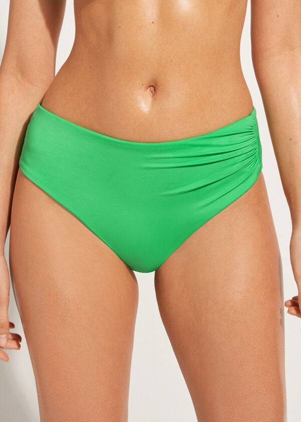 Calzedonia High Taille Indonesia Eco Bikinibroekjes Dames Groen | BE1430EX