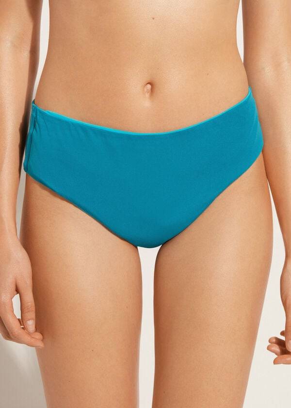 Calzedonia High Taille Indonesia Eco Bikinibroekjes Dames Turquoise Groen | BE1433YU