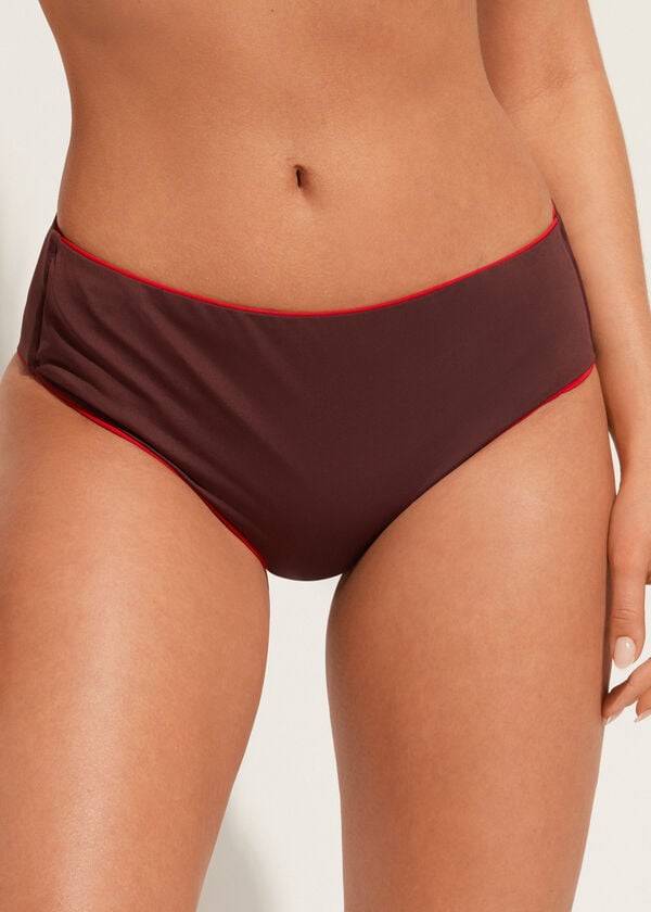 Calzedonia High Taille Indonesia Eco Bikinibroekjes Dames Bordeaux | BE1434UT