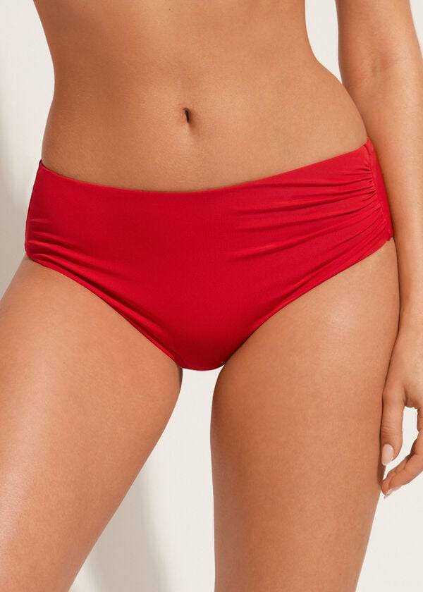 Calzedonia High Taille Indonesia Eco Bikinibroekjes Dames Bordeaux | BE1434UT