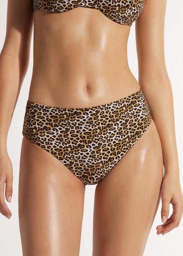 Calzedonia High Taille Malindi Bikinibroekjes Dames Bruin | BE1435IS