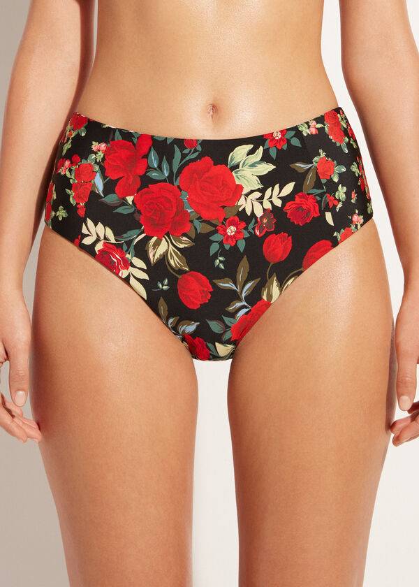 Calzedonia High Taille Reversible Nizza Bikinibroekjes Dames Roze | BE1437PQ