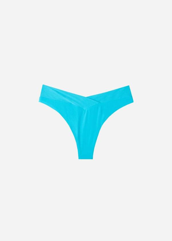 Calzedonia High-Taille V-Cut Brazilian Indonesia Bikinibroekjes Dames Turquoise | BE1464AP