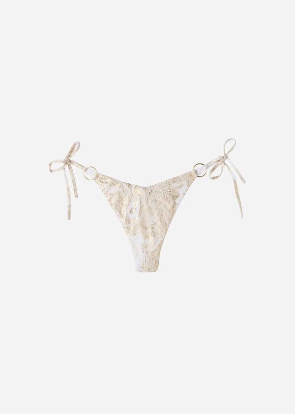 Calzedonia High V-Cut Brazilian Melbourne Bikinibroekjes Dames Goud | BE1411PQ