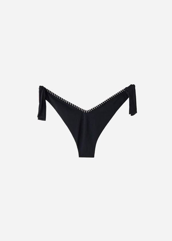 Calzedonia High V-Cut Brazilian Mumbai Bikinibroekjes Dames Zwart | BE1412AP