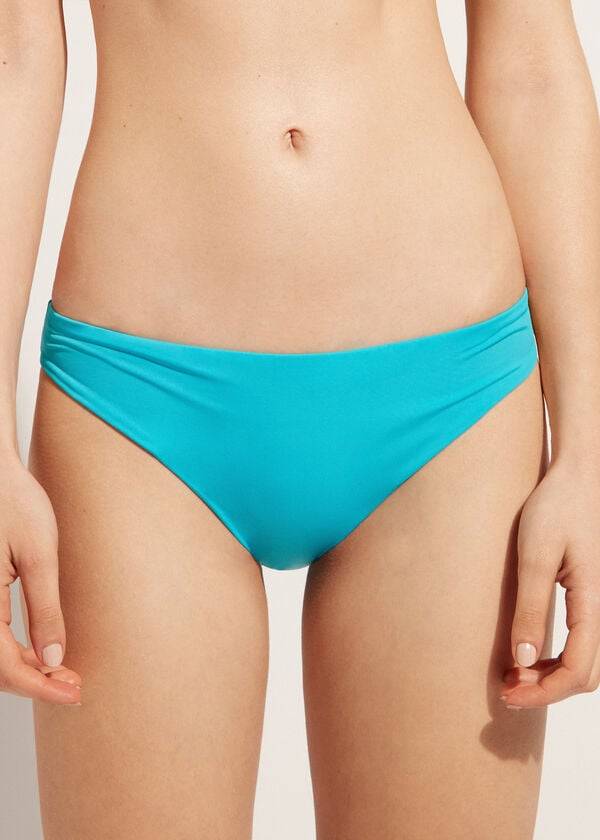 Calzedonia Indonesia Eco Low rise Bikinibroekjes Dames Turquoise | BE1476VD