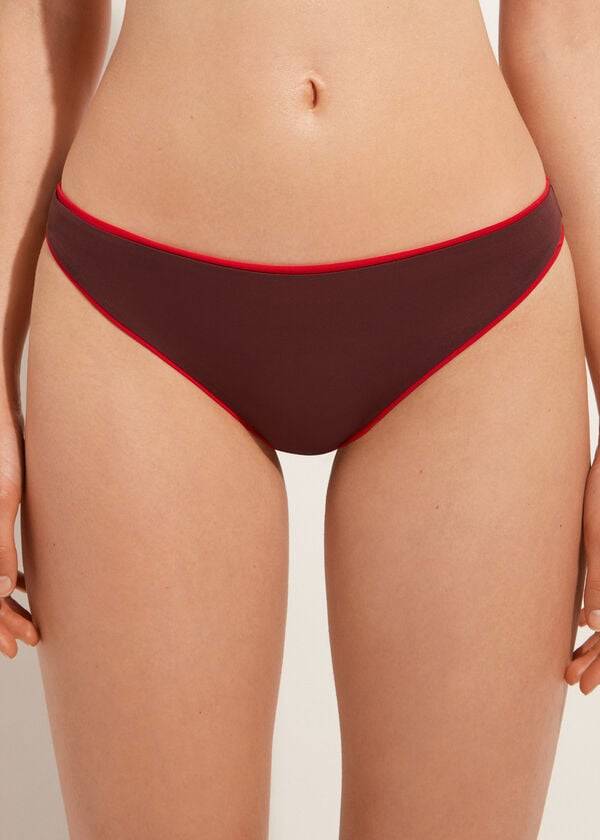 Calzedonia Indonesia Eco Low rise Bikinibroekjes Dames Rood | BE1477BC