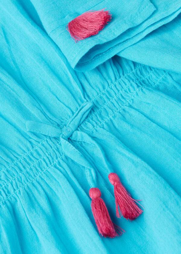 Calzedonia Kaftan with Tassels Badpakken Kinderen Turquoise | BE3085BC