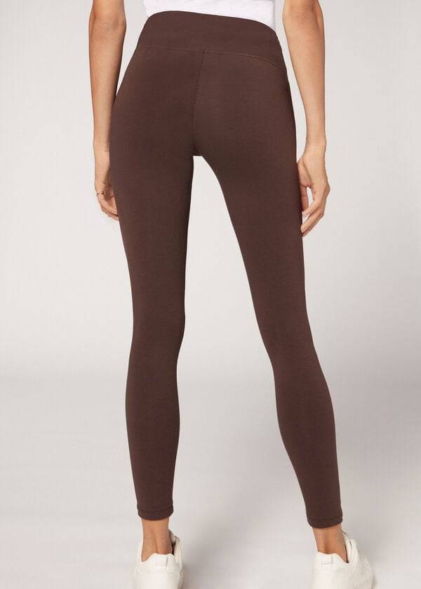 Calzedonia Katoenen Leggings Dames Bruin | BE2640NB