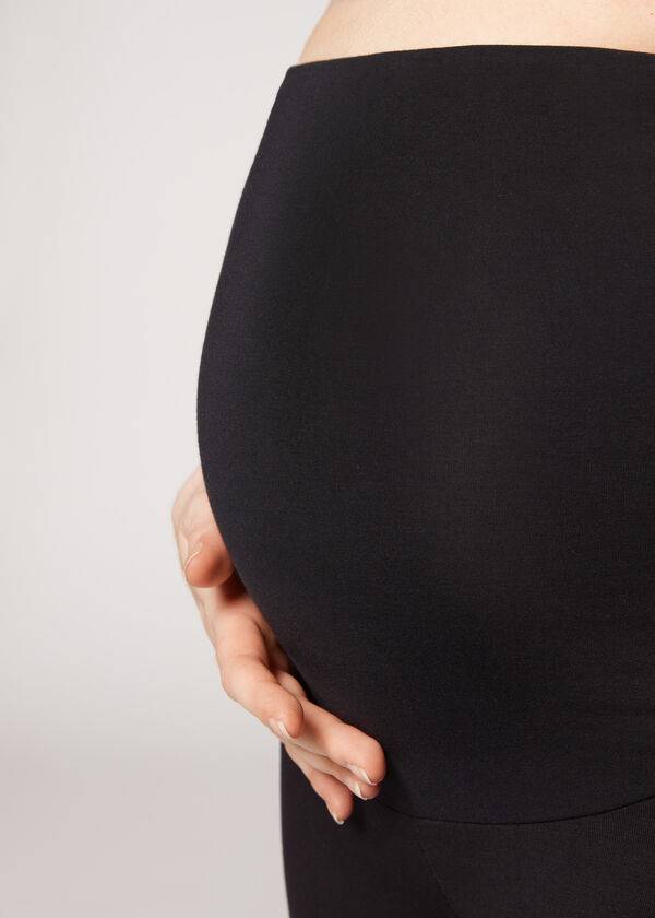 Calzedonia Katoenen Maternity Leggings Dames Zwart | BE2641HK