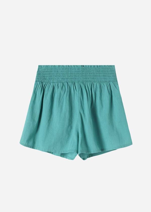 Calzedonia Katoenen Shorts Cover-ups Dames Turquoise | BE2119HK