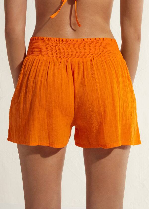 Calzedonia Katoenen Shorts Cover-ups Dames Oranje | BE2121KI