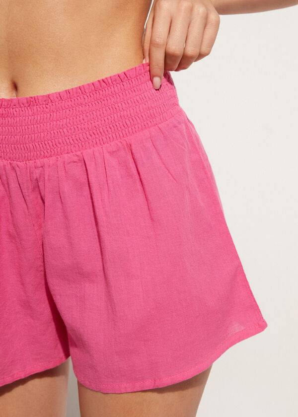 Calzedonia Katoenen Shorts Cover-ups Dames Roze | BE2123ZG