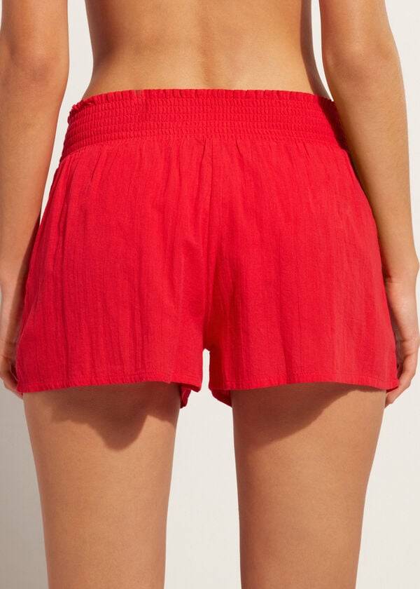 Calzedonia Katoenen Shorts Sexy Cover-ups Dames Rood | BE2128NB