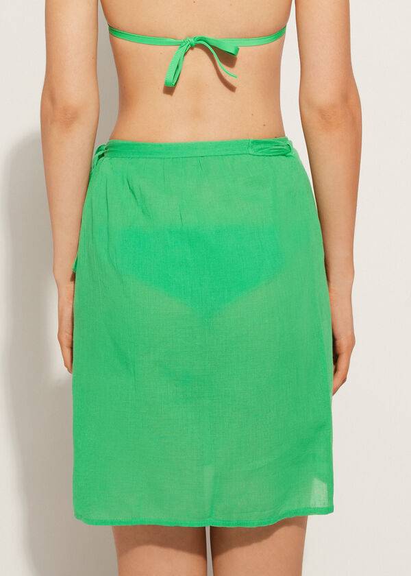 Calzedonia Kort Wrap Sarong Cover-ups Dames Groen | BE2142DN