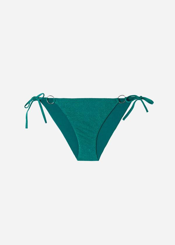 Calzedonia Lamé String Hollywood Bikinibroekjes Dames Groen | BE1491SO