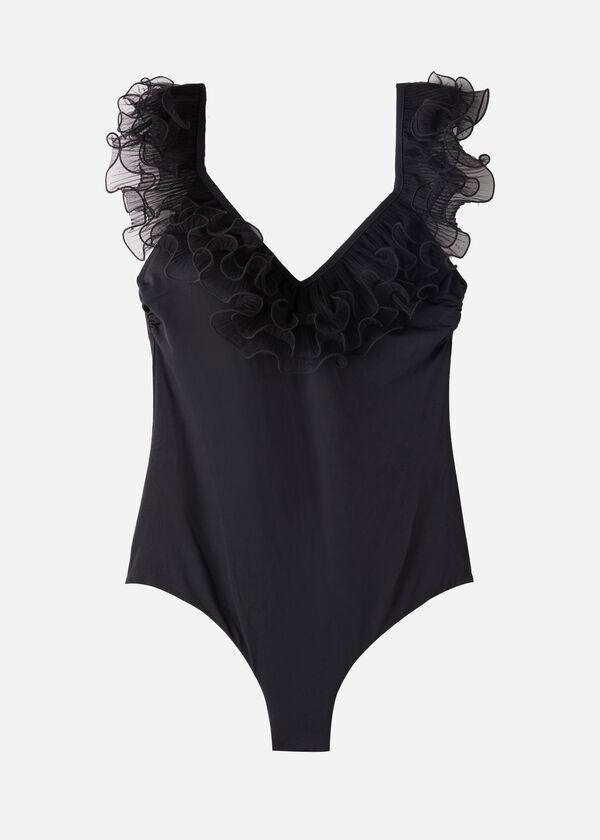 Calzedonia Lightly Gewatteerd One Piece Singapore Badpakken Dames Zwart | BE2153BC