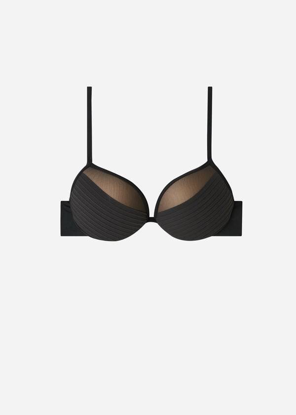 Calzedonia Lightly Gewatteerd Push-up Tokyo Bikinitopjes Dames Zwart | BE1778DN