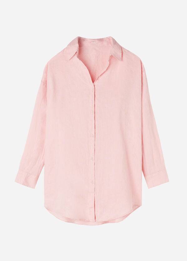 Calzedonia Linen Shirt Cover-ups Dames Goud | BE2098XF